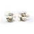 Chanel Orecchini Clip Logo CC Fiori Bianchi Bianco - vista 5