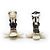 Chanel Orecchini Clip Logo CC Fiori Bianchi Bianco - vista 7