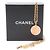 Chanel Collana a catena con pendente rotondo in perle e logo CC D'oro - vista 12