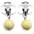 Chanel Orecchini a clip con logo CC Bianco  - vista 2