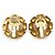 Chanel Orecchini a clip rotondi in perle artificiali vintage D'oro - vista 2
