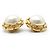 Chanel Orecchini a clip rotondi in perle artificiali vintage D'oro - vista 5