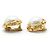 Chanel Orecchini a clip rotondi in perle artificiali vintage D'oro - vista 6