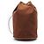 Borsa a mano Hermès Polochon Mimile GM Marrone Cotone