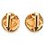 Chanel Orecchini rotondi a clip CC Logo GP D'oro - vista 2