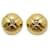 Chanel Orecchini a clip rotondi con fiori Coco Mark GP D'oro