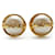 Chanel Orecchini a clip con logo in perle artificiali D'oro