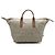 Dior Honeycomb Große Tote aus brauner Leinwand und Leder - Ansicht 2
