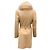 Autre Marque Fleurette Camel Fox Fur Collar Wool Wrap Coat with Belt - view 3