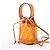 FENDI Mon Tresor Mini Bolsa de Ombro 2 em PVC e Couro Laranja 8BS010 - Ansicht 2