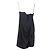 Vestido mini sin mangas con volantes en seda negra de Temperley London Negro