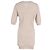 Chloé V-neck Mini Dress in Beige Linen - view 3