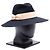 Autre Marque Cappello Fedora in Feltro di Coniglio Borsalino Blu