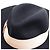 Autre Marque Cappello Fedora in Feltro di Coniglio Borsalino Blu - vista 7