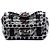 Chanel Schwarze Mini Rechteckige Gesteppt Tweed Einzelflap