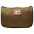 Vintage Courreges Polyester-Leder Clutch khaki braun