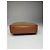 Vintage Courreges Polyester-Leder Clutch khaki braun - Ansicht 10