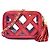 Borsa a spalla in pelle di agnello rossa Chanel Rosso