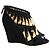 Chanel Resort 2010 Wedge Neri e Dorati Attorcigliati Nero