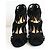 Chanel Resort 2010 Wedge Neri e Dorati Attorcigliati Nero - vista 3