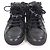 Chanel Hochschnitt Leder Sneakers Schwarz - Ansicht 3