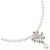Autre Marque Collana in argento con perle e fiori 2WAY