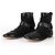 Bottines Louis Vuitton en cuir noir - vue 2