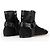 Bottines Louis Vuitton en cuir noir - vue 3