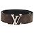 Louis Vuitton Black/Monogram Canvas & Leather Reversible 40MM Initiales Belt