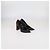 Schwarze/braune Leder- und Monogramm-Canvas-Pumps mit spitzem Blockabsatz von Louis Vuitton - Ansicht 2