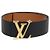 Louis Vuitton Black/Brown Leather LV Initiales Reversible Belt