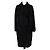Etro Black Fur Lamb Leather Collar Long Sleeve Coat