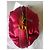 Clutch Christian Dior in raso rosso - vista 3