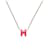 Collier Hermès Pop H Mini Rose Tropic Argent  - vue 1