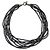 Tiffany & Co. 8-strängige Hämatit Choker-Halskette Silber - Ansicht 3