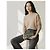 Bolsa de ombro Céline Triomphe Flap Chain em couro caqui Cinza - vista 10