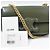 Bolsa de ombro Céline Triomphe Flap Chain em couro caqui Cinza - vista 3