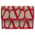 Valentino Garavani Leather Card Case Red Beige  - view 1