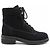 Botas de combate Chanel negras de tweed Negro