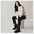 Botas de combate Chanel negras de tweed Negro - vista 4
