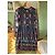 Vestido Ermanno Scervino de tul negro con bordados florales - vista 2