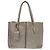 Bolso tote de cuero de ternera gris Tod's Castaño