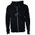 Balmain, schwarzer Kapuzencardigan mit geprägtem Logo