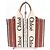 Chloé Borsa Tote Woody in pelle e lino Chloe, borsa tote 2 in 1 Marrone - vista 3