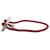 Hermès Bracelet en cuir avec charm en argent sterling 925 Hermes Argenté Rouge  - vue 3