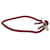 Hermès Bracelet en cuir avec charm en argent sterling 925 Hermes Argenté Rouge  - vue 4