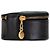 Estojo de joias de viagem redondo em caviar preto Chanel - vista 2
