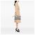 Fendi Gray Large Woven Fabric and Calfskin FF Flat Pouch Brown - view 7