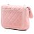 Chanel Mini Flap in Velluto Trapuntato Rosa con Doppio Telaio - vista 2