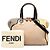 Borsa Fendi Beige Small Canvas Colorblock Chameleon - vista 8